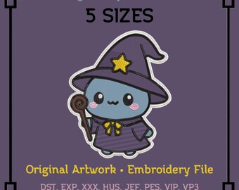 Blob Mage Embroidery Design – 4x4 Digital File