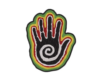 Hopi Healing Hand Embroidery Design: Boho Tribal Art