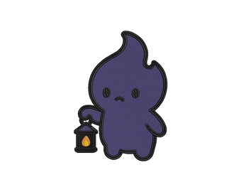 Shadow Friend Embroidery Design – Dark Spirit with Lantern (4x4 Hoop) (Digital File)