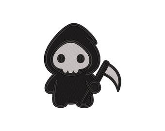 Reaper Friend Embroidery Design – Grim Spirit Digital File for 4x4 Hoop (JEF, DST, EXP)