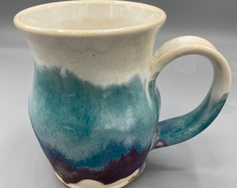 Svoboda Pottery, tazza in ceramica lanciata a mano. Design originale in argilla, tazza cono 6, tazza regalo, adatta al microonde, lavabile in lavastoviglie, 16 once. tazza, tazza da caffè.