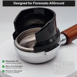 Magnetic Dosing Funnel 58mm for Fiorenzato AllGround – Espresso Portafilter Ring