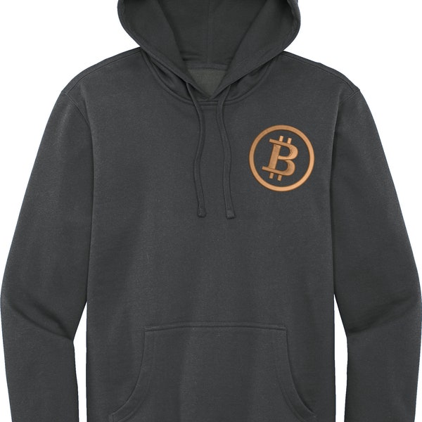 Stay Cozy and Trendy with an Embroidered Bitcoin Hoodie - Declare Your Love for Cryptocurrency!