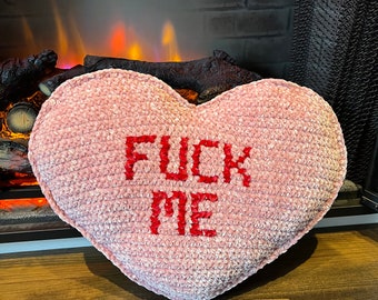 Custom heart candy Valentine’s Day pillow