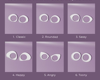 Ojos impresos en 3D para fursuit • ojos que te siguen • 6 estilos