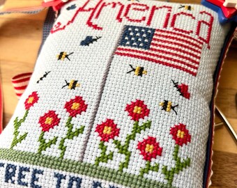 America Freedom Cross Stitch Pattern, Digital PDF Instant Download