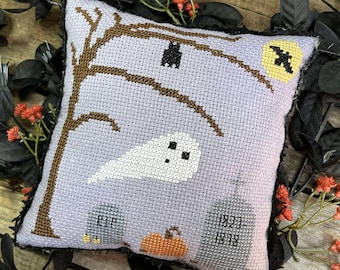 The Neighboohood Halloween Cross Stitch Pattern, Digital PDF Instant Download