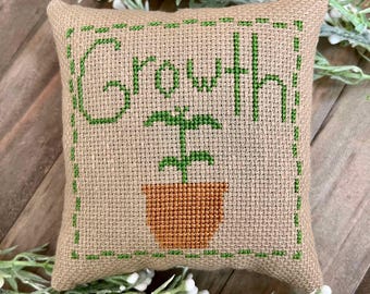 Growth Cross Stitch Pattern, Digital PDF Instant Download