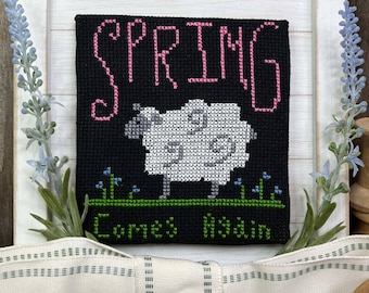 Spring Comes Again Cross Stitch Pattern, Digital PDF Instant Download