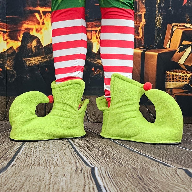 Adult Unisex Elf Shoes Green main image 1