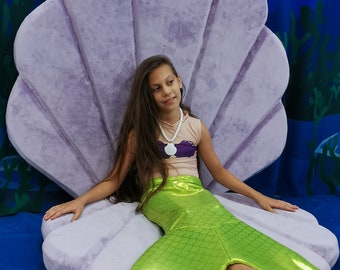 2 Pieces set mermaid kids costume, Mermaid costume, Halloween costume, dress Mermaid