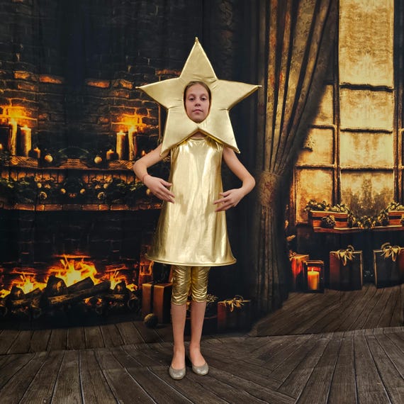 Princess Dress Gold Star Childrens Costume Princess Dress Gold Star Childrens Costume