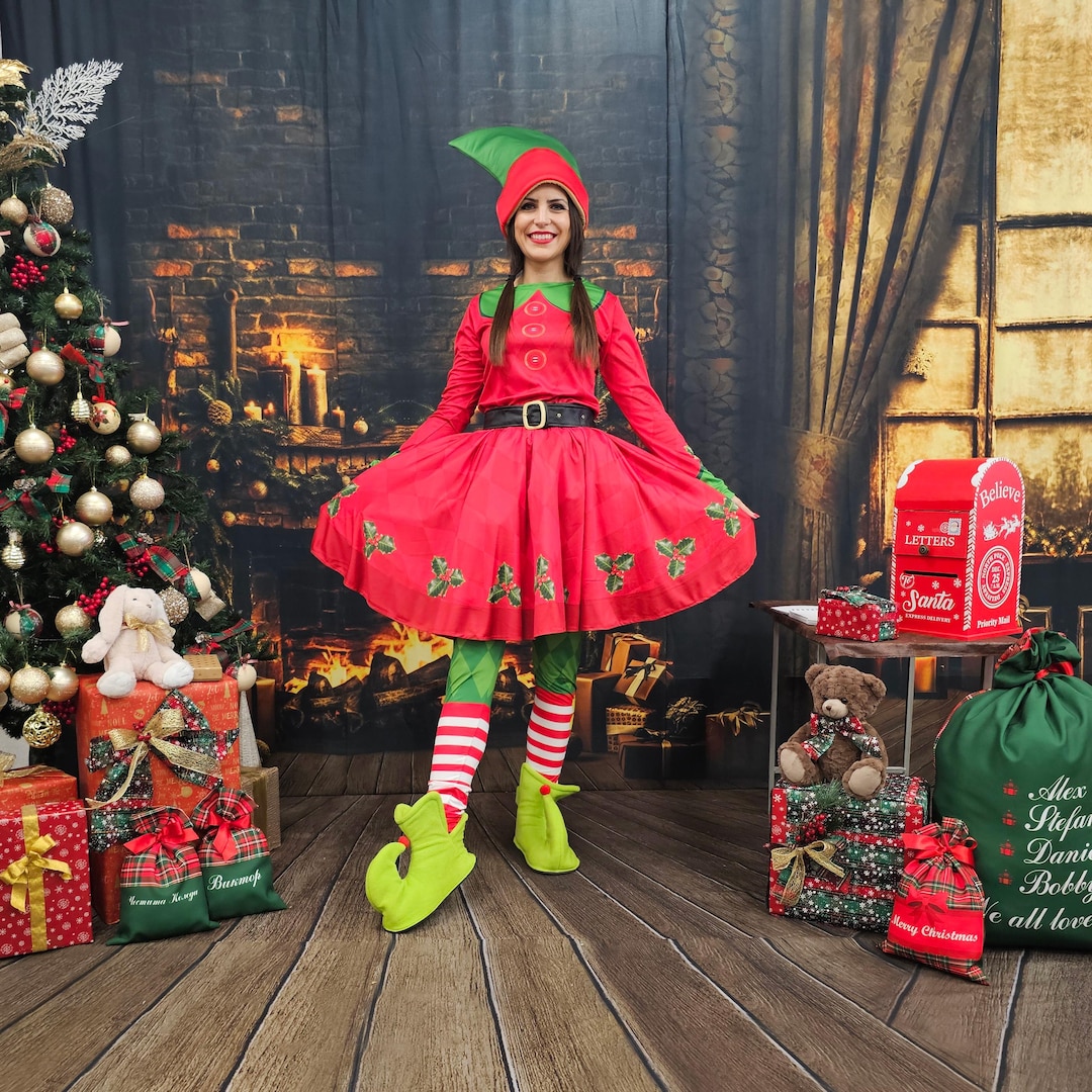 Elfo Blusa De Duende Disfraz De Navidad Duende Ayudante De Santa