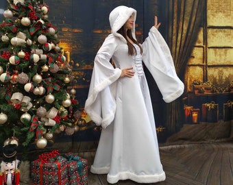 Snow white dress, White princess dress, Christmas  dress