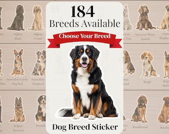 Dog Breed Sticker | Waterproof Vinyl Dog Decal | Choose Your Breed