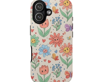Smiling Daisies Floral Pattern Phone Case | Tough Case