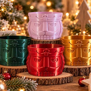 Christmas Nutcracker Treat Bowl, 3D Printed Candy Dish, Christmas Snack Holder, Holiday Table Decor, Festive Gift