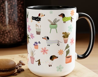 Dachshund Coffee Mug, gift for Doxie lover, Cute Dachshund Mug,  Dachshund lover gift,  Unique Gift for dog trainer, Weiner Dog Coffee Cup