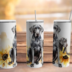 Great Dane Tumbler, 20 oz. Skinny Dane Tumbler, Gift for Great Dane Mom, Great Dane Lover Gift, Travel Tumbler,  Great Dane Travel Mug