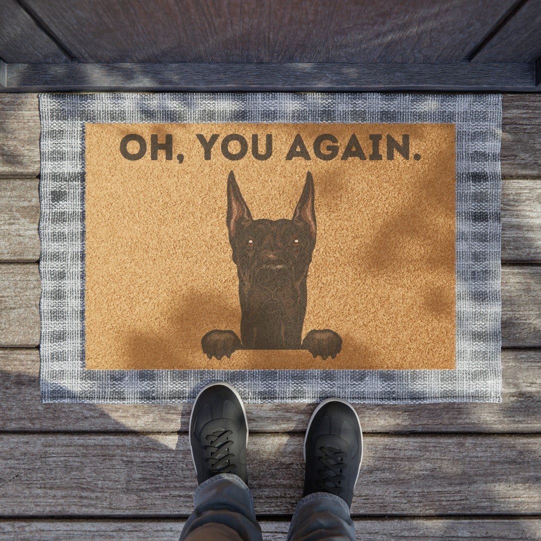Dog Mat Funny Dog Door Mat Great Dane Dog Door Mat Etsy