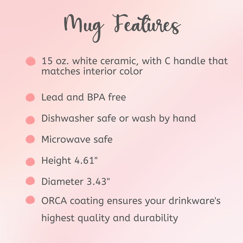 15 oz lead free bpa mug microwave dishwasher safe