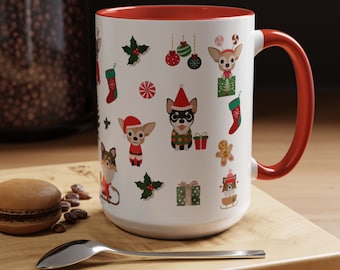 Chihuahua Christmas Mug, Festive Holiday Chi Mug, Chihuahua Christmas Gift, Holiday Gift for Chi Mom, Christmas Mug for ChihuahuaLovers