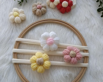 Crochet Daisy Hairclips Pattern: Flower Baby Hair Accessories (PDF Pattern)