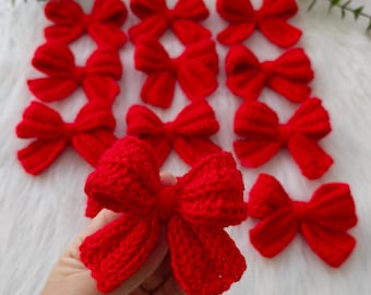 Crochet Big Red Bow PATTERN: DIY Hair Accessories, Garland (Digital Download)