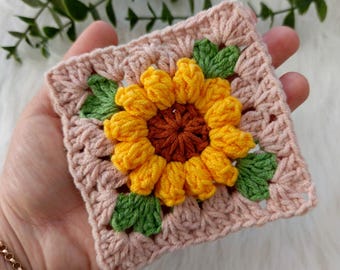 3D Crochet Daisy Granny Square Pattern: Beginner Friendly (PDF Pattern)