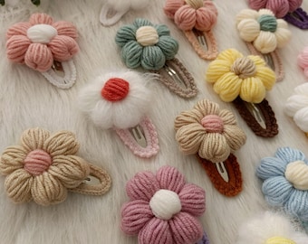 3D Crochet Daisy Hairclip Pattern: Floral Applique (Digital Download)