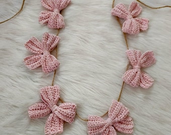 Crochet Bow Garland Pattern: No Sew Applique Bunting (PDF)