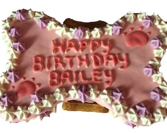 4 Inch Dog Bone Birthday Cake SPECIAL ORDER-CUSTOMIZABLE