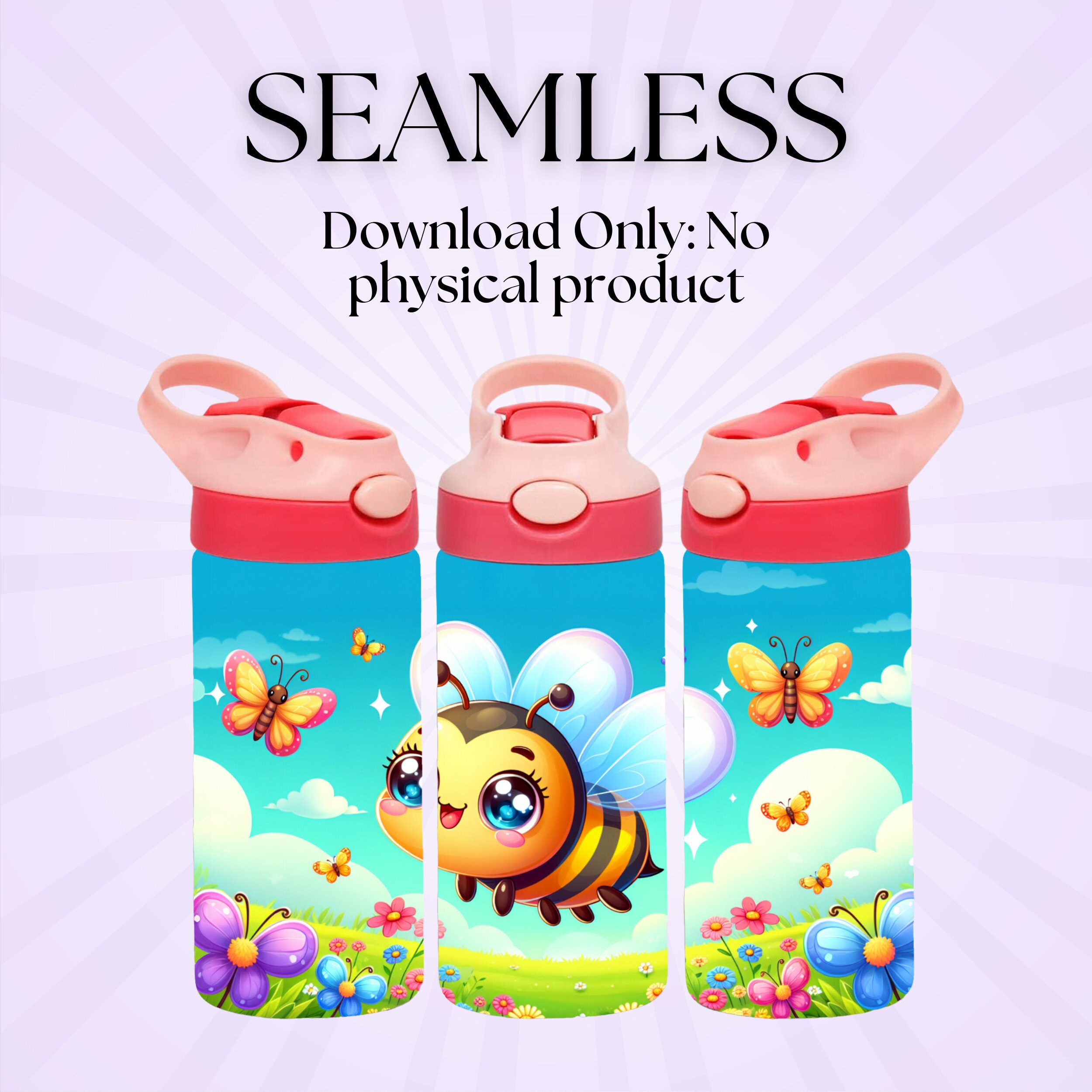 12oz Kids Tumbler Wrap, Sippy Cup Wrap, Cute Bee Wrap, Seamless Wrap ...