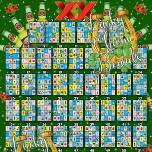 Loteria Board, First to Fill, Full Card, 60 Numbers
