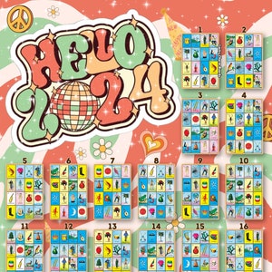 DIGITAL LOTERIA BOARD, First to Fill, ftf, Loteria Game Boards, 22 Number, Freebie