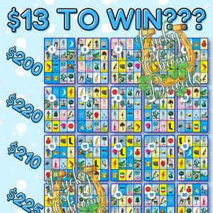 Loteria Board, FTF, First to Fill, Full Card, 25 Numbers, PYP