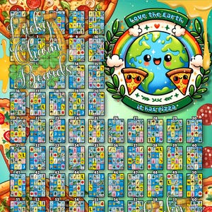 DIGITAL LOTERIA BOARD, First to Fill, ftf, 80 Numbers, Earth Day