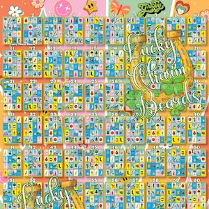 Loteria Board, FTF, First to Fill, Full Card, 80 Numbers