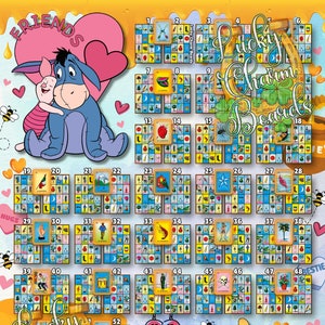DIGITAL LOTERIA BOARD, First to Fill, Neighbors, ftf, Loteria Game Boards, 56 Numbers, Happy Valentine's Day, Vday, Valentine