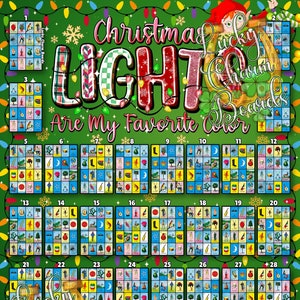 DIGITAL LOTERIA BOARD, First to Fill, ftf, Loteria Game Boards, 36 Numbers, Christmas, Winter