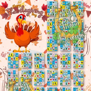 ロテリアのボード、最初に埋める、FTF、フルカード、28 の数字、感謝祭