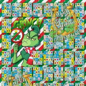 ロテリアのボード、最初に埋める、FTF、フルカード、48 の数字、クリスマス