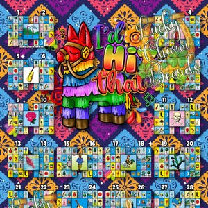 DIGITAL LOTERIA BOARD, First to Fill, ftf, Neighbors, Vecinos, 36 Numbers, Cinco De Mayo