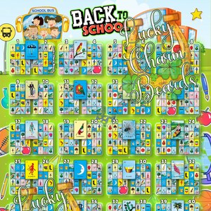Loteria Board, First to Fill, FTF, Neighbors, Full Card, 48 Numbers, Back to School