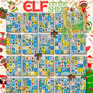 DIGITAL LOTERIA BOARD, First to Fill, 5x5 ftf, Loteria Game Boards, 25 Numbers, Christmas Board, Winter Board