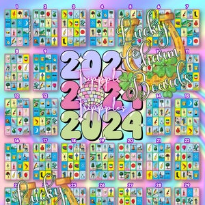 ロテリアのボード、最初に埋める、FTF、トリプル、フルカード、36 の数字、新年、ロテリア PNG、デジタルボード、ロテリア カード