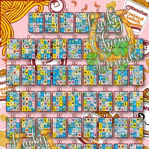 Loteria Board, First to Fill, FTF, Full Card, 60 Numbers