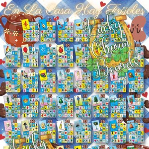 Loteria Board, First to Fill, 5x5, 25 figuren, volledige kaart, 54 cijfers, Moederdag, Moederdag
