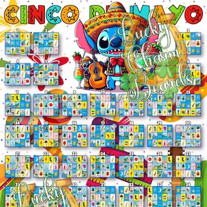 ロテリアのボード、最初に埋める、FTF、フルカード、48 の数字、シンコ デ マヨ