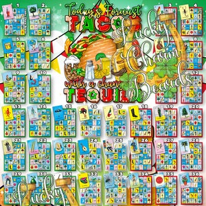 DIGITAL LOTERIA BOARD, First to Fill, ftf, 5x5 with Big Card, 52 Numbers